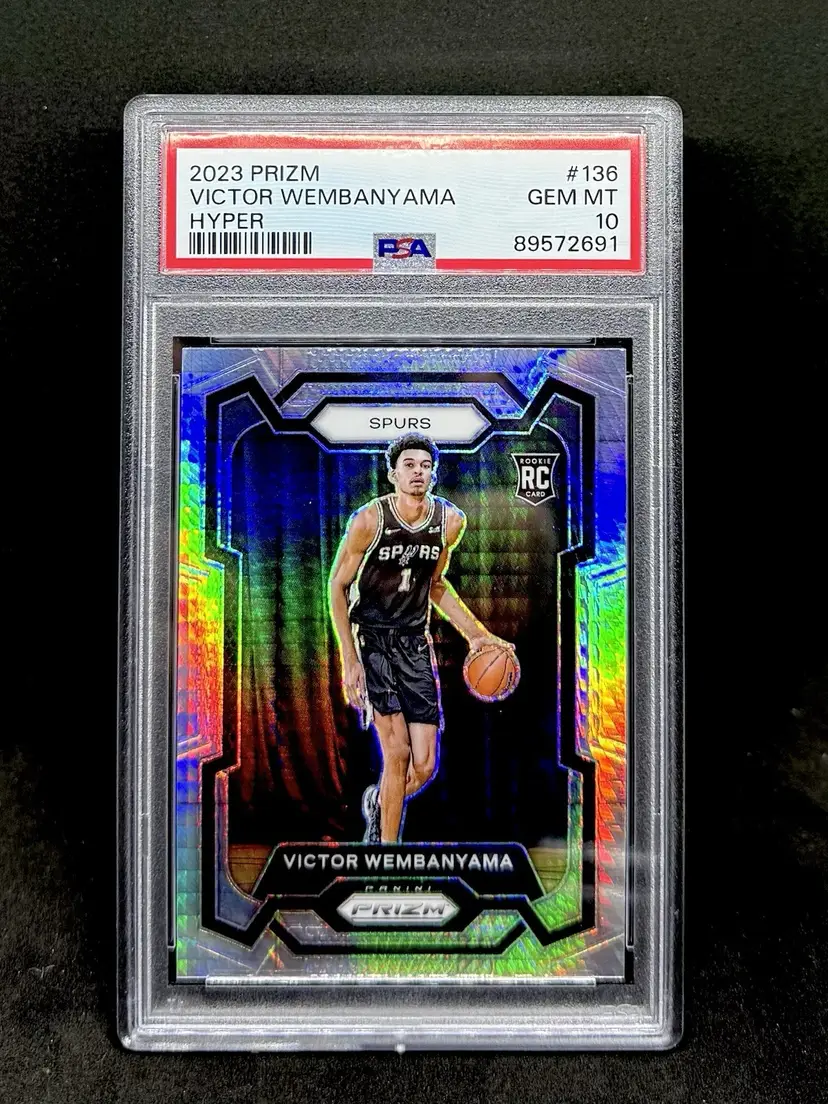 2023 Prizm Hyper Victor Wembanyama Rookie Card PSA 10