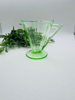 Cambridge Uranium Glass Creamer