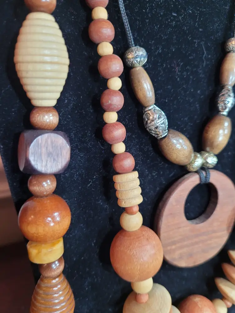 Vintage Wood Jewelry Lot