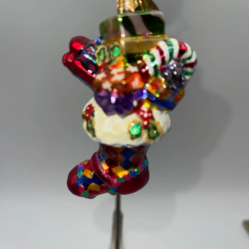 Christopher Radko Blown Glass Stocking Gifts Christmas Ornament 3" Gem