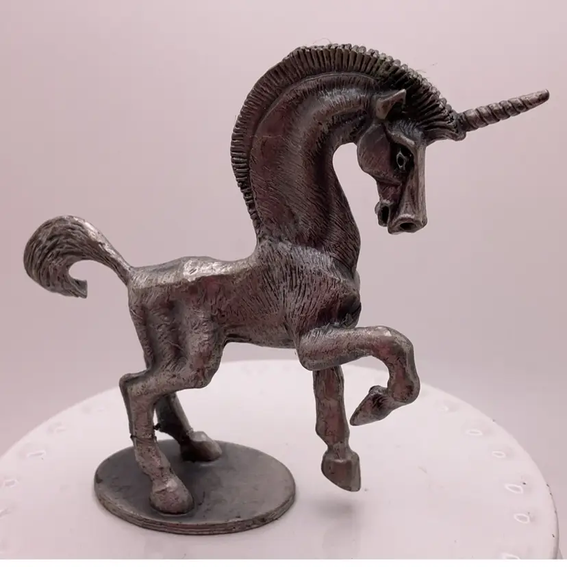 Pewter Unicorn Figurine 3.25" Chess Piece?