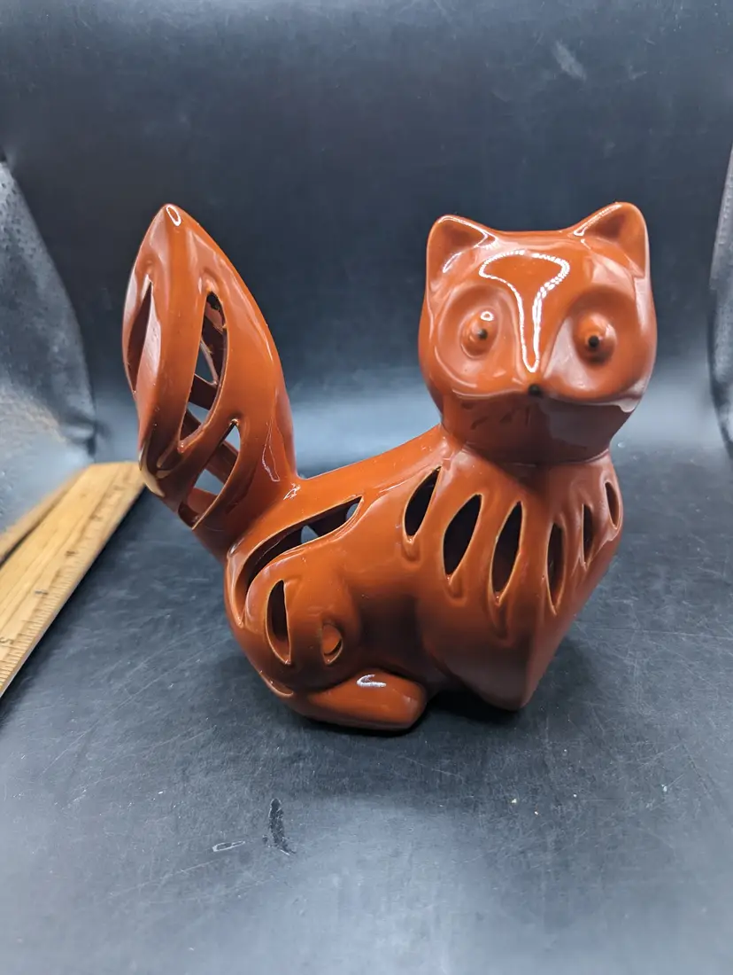 Ceramic Tea Light Fox Perfect For Small LED Light Set