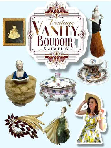 Vintage Vanity, Boudoir & Estate Jewelry 🥰 Trinket Boxes, Doilies, Royal Dalton, Dresden, Sarah  Cov. And So Much More! Pre-bidding Available 