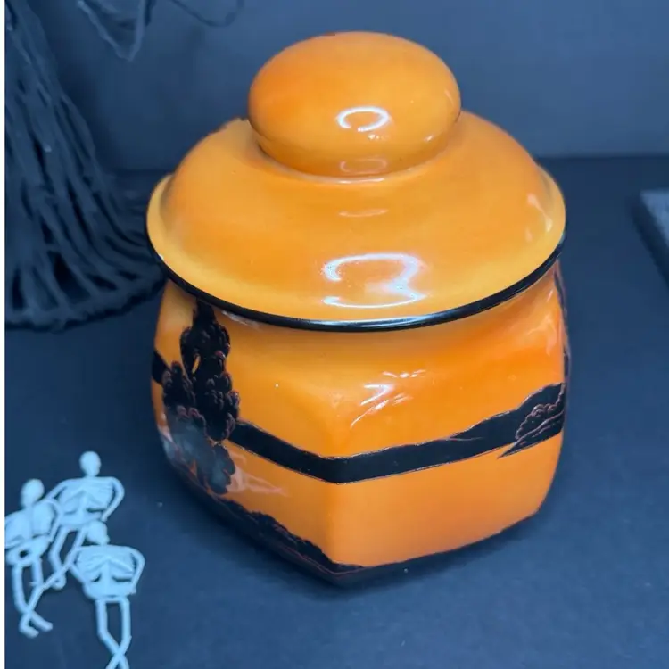 Noritake HALLOWEEN Color Tea/Biscuit Jar 5" x 6"