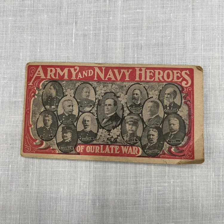 Antique Army And Navy Heroes Of Our Late War Battleship Olympia Sewing Needle Book Vintage Condition (see Photos) 4.75” x 2.5”