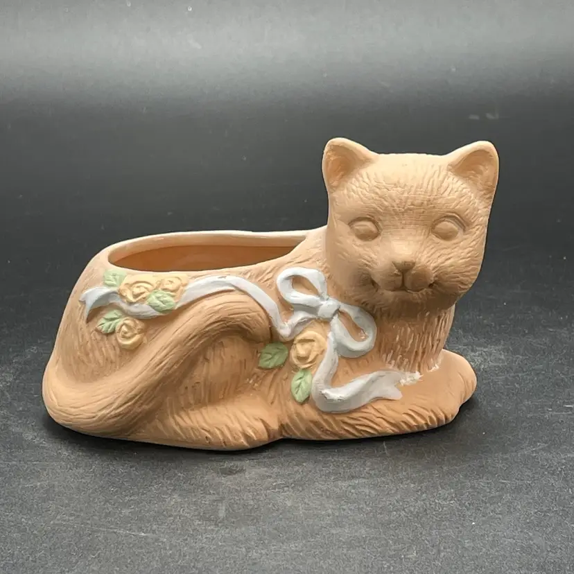 CBK LTD Ceramic Cat Kitten Kitty Planter Figural Vase Vintage 1988