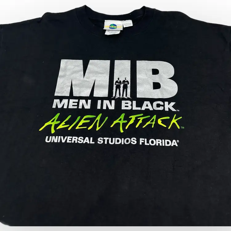 Vintage MIB Men In black Alien Attack Universal Studios Florida Size XL T-shirt