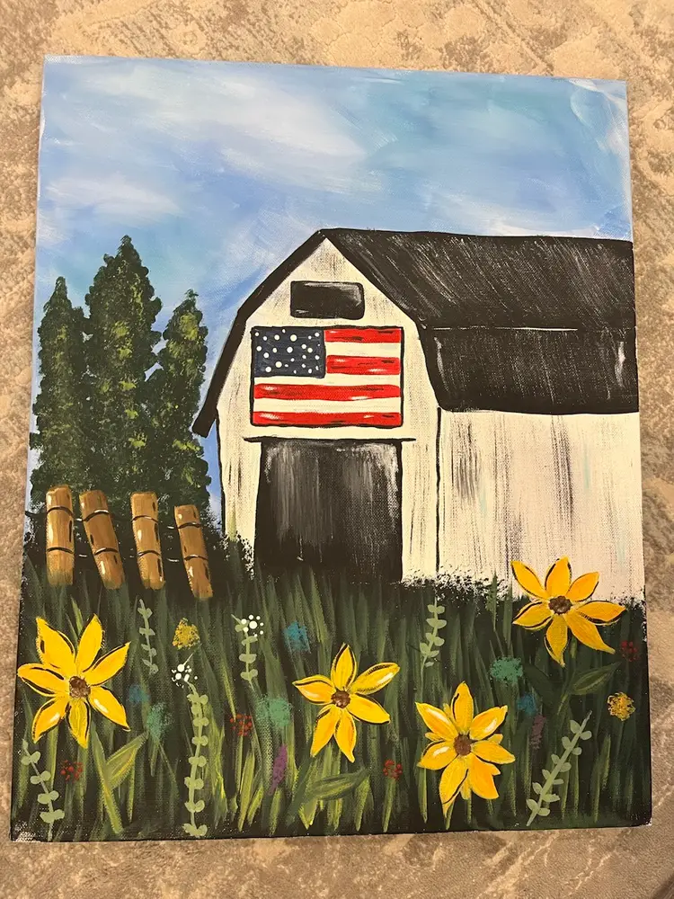 8x10 Canvas Americana Barn Paint Kit For Live Tutorial On June 14