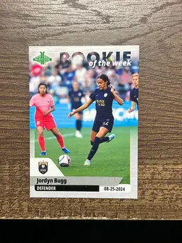 Jordyn Bugg 2024 NWSL Parkside Pronto 16 Rookie Of The Week /10 Parallel Seattle Reign Soccer Card