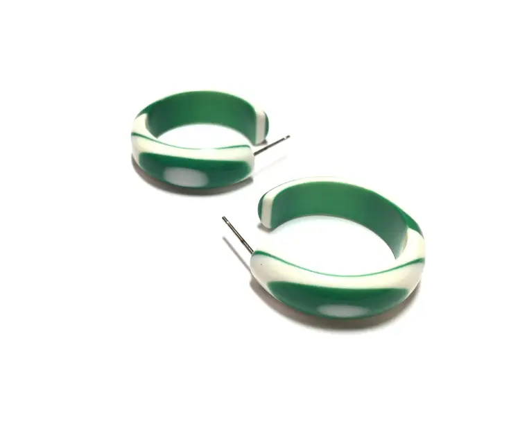 1960's Deadstock Best Plastics Lucite Hoop Earrings