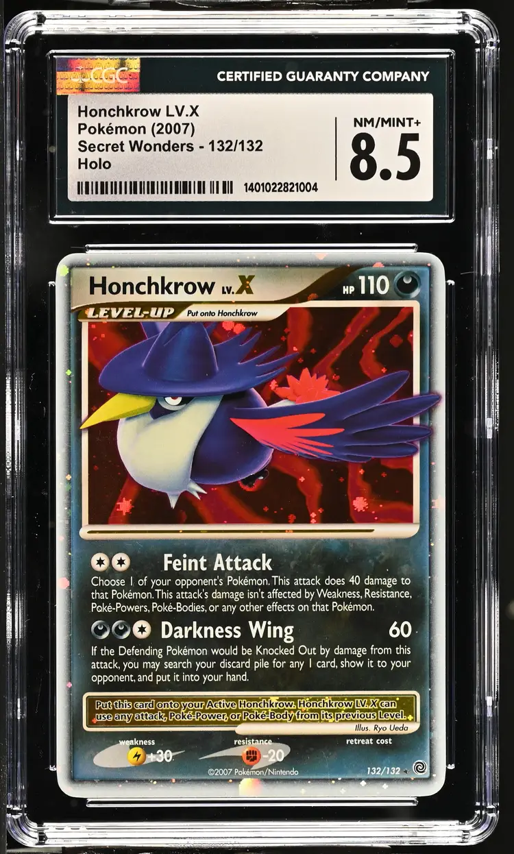 Honchkrow LV.X Secret Wonders Holo Ultra Rare CGC 8.5 Pokemon 2007 English