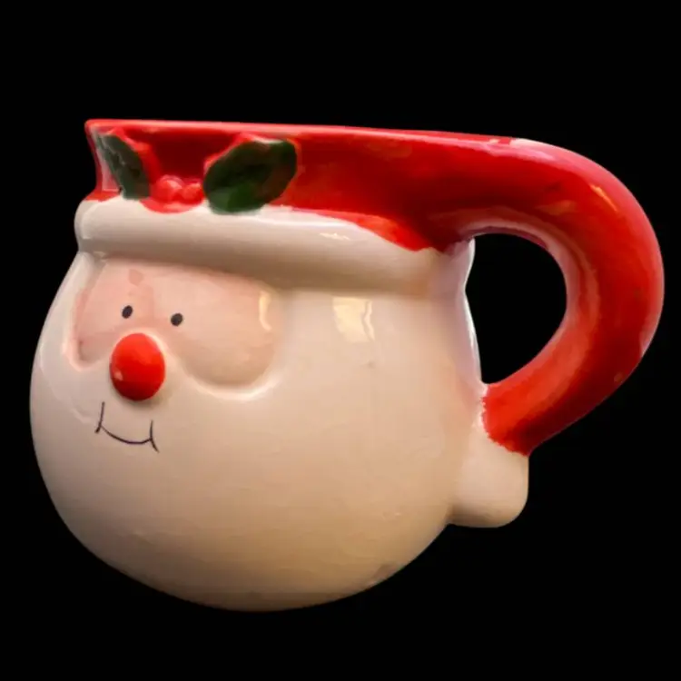 Santa Claus Face Mug Christmas Holiday Hot Cocoa Coffee Cup Vtg Royal Norfolk
