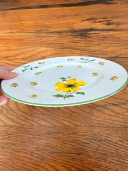 Vintage Royal Victoria English Bone China Yellow Floral Plate | 8 Inch Salad Plate | Cottagecore Garden China | Made in England