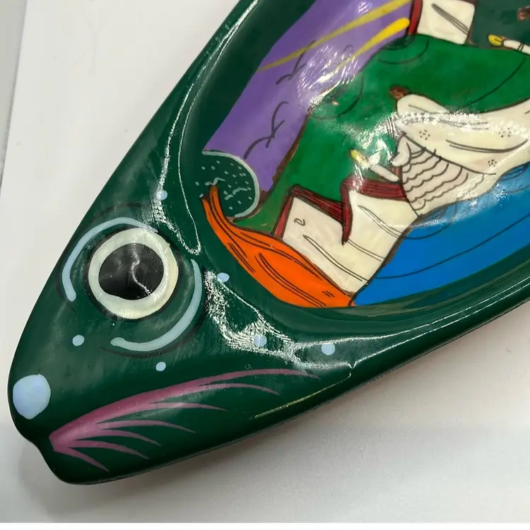 Signed Talavera Fish Dish- 14” Long!