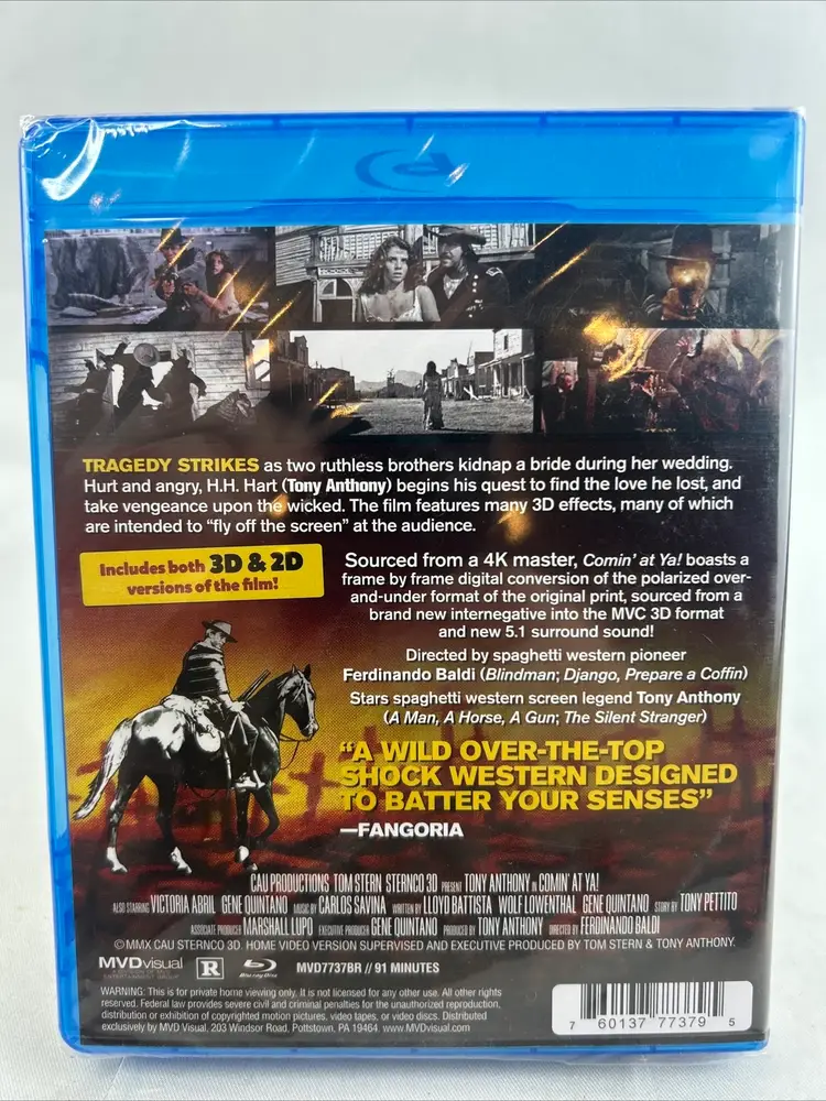 COMIN’ AT YA! - 1981 (BluRay, 2010) Spaghetti Western NIB NEW SEALED