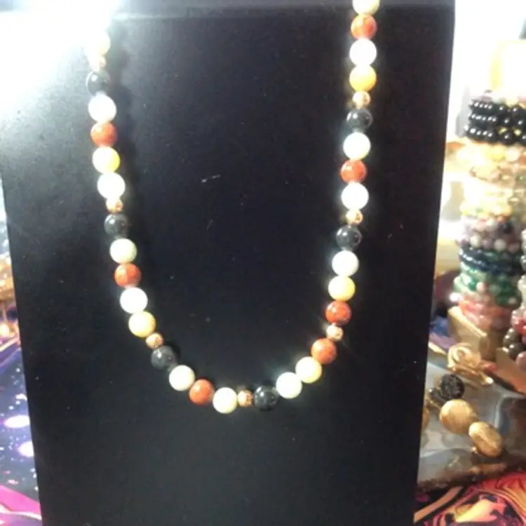 Autumn Glow Beaded Necklace