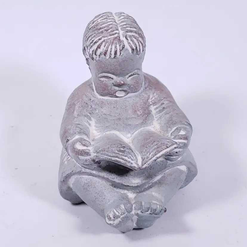 Vintage Signed ISABEL BLOOM Girl Reading Book RETIRED SCULPTURE FIGURINE
