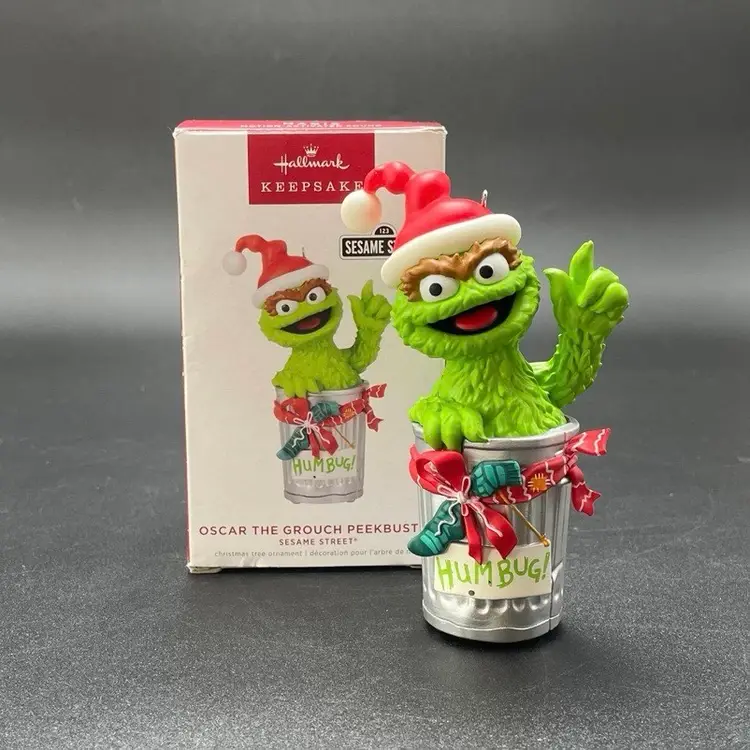Hallmark Sesame Street Oscar the Grouch Motion Activated Hanging Ornament