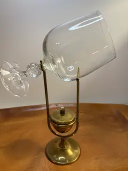Vintage Brass Congac Brandy Snifter Warmer
