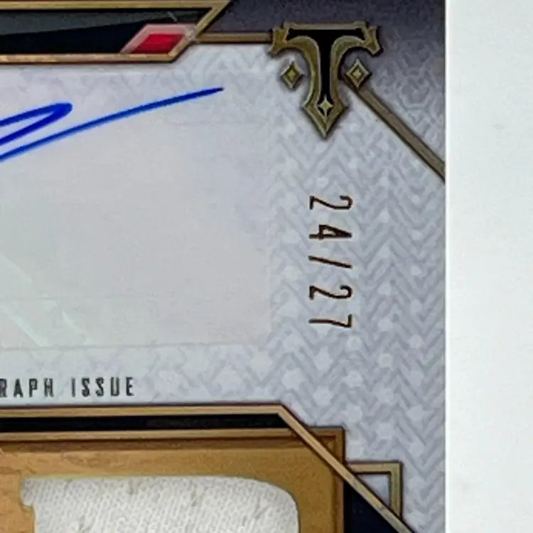 2021 Topps Triple Threads Rafael Devers Patch Auto Relic #24/27 Boston Red Sox