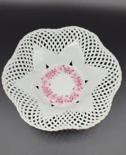 #01 Hand Painted Woven Porcelain Trinket Dish