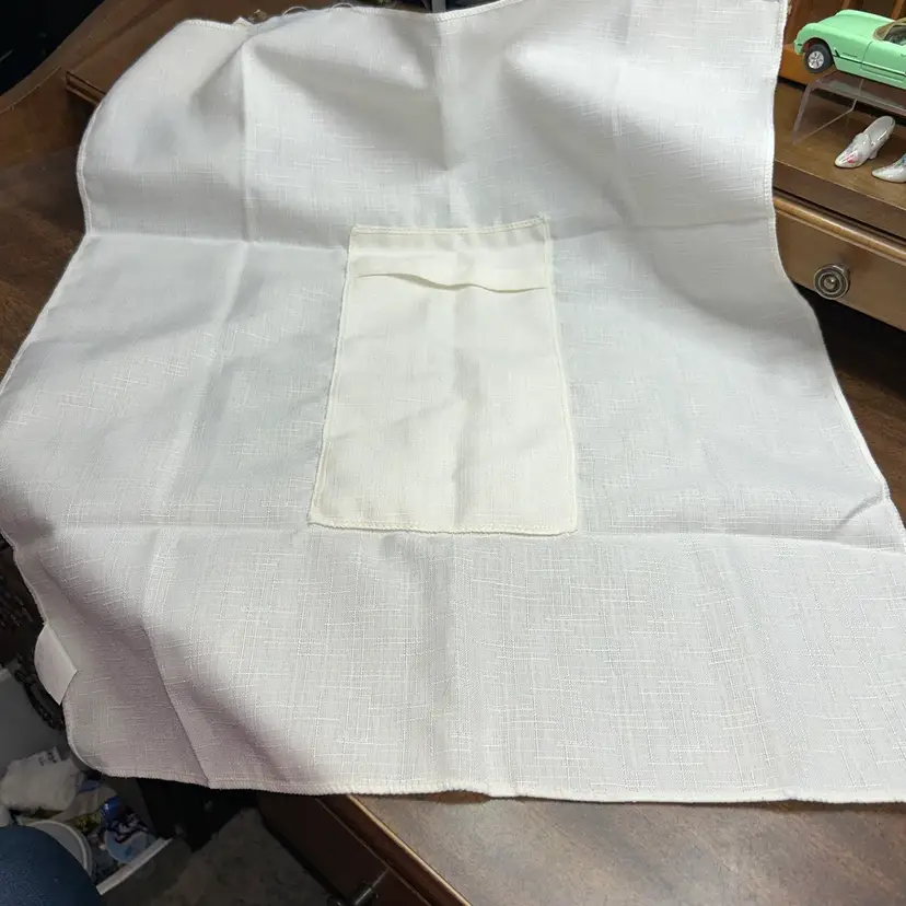Vintage Pocket Napkin Ivory Raw Silk Look
