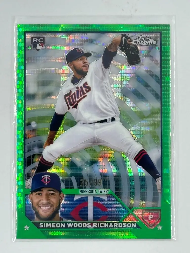 Simeon Woods Richardson 2023 Topps Chrome Green Sonar Refractor /99 Minnesota Twins