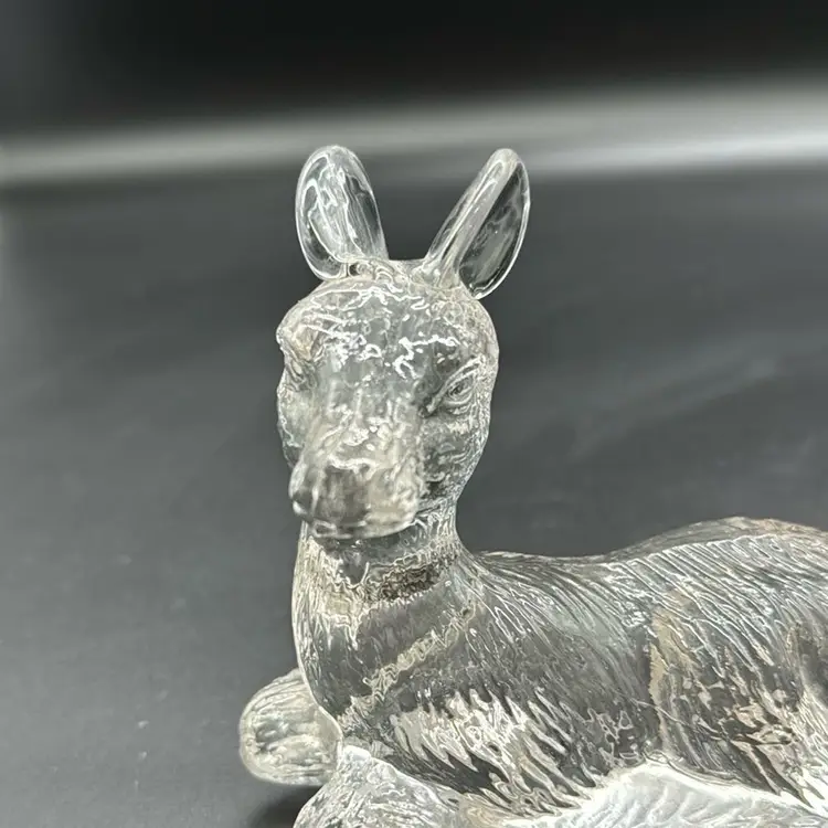 Vintage Clear glass Deer