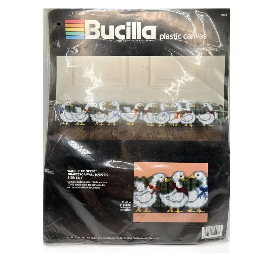 Bucilla Plastic Canvas 'Gaggle Of Geese' 5x34" Tapestry Kit Wall Decor