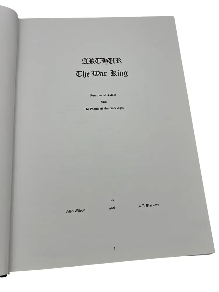 Arthur The War King 1982 1st Ed Blackett & Wilson Large Format Hardcover Vintage