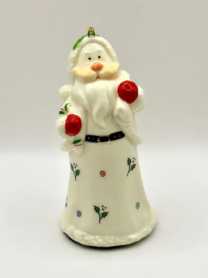 Vintage Formalities Porcelain Santa Claus Working Musical Ornament Figurine, Plays “Santa Claus is Coming to Town”, Hand-Painted Christmas Decor, By Baum Bros., Made In China