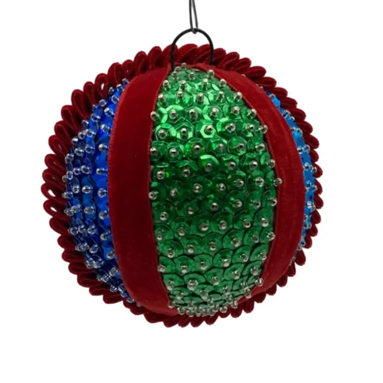 Handmade By Me Sequin & Bead Ornament