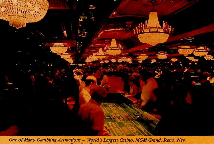 MGM Grand Reno Nevada Postcard World's Largest Casino