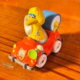1987 Playskool Big Bird In Die-cast Car Muppets Vintage