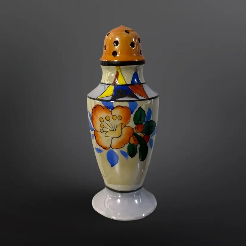 Vintage Gold Castle Chik USA Hand Painted Lusterware Muffineer Sugar Shaker Made In Japan