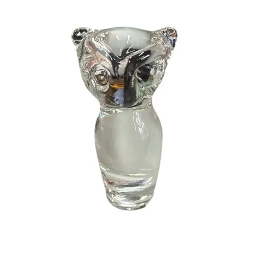 Vintage Clear Glass Owl
