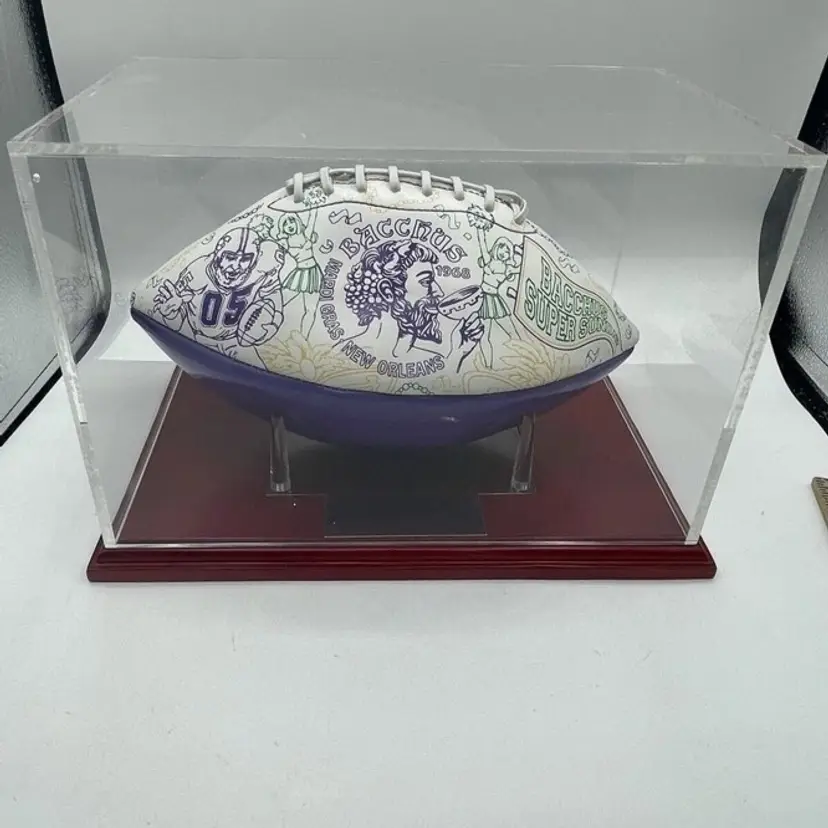 Bacchus Football 2005 Mardi Gras With Case Signed By Elijah Wood & Sean Astin