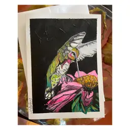 Hope
New Original Hummingbird Card
Blank Inside 
On 5”x7” Watercolor Card
Bird Art