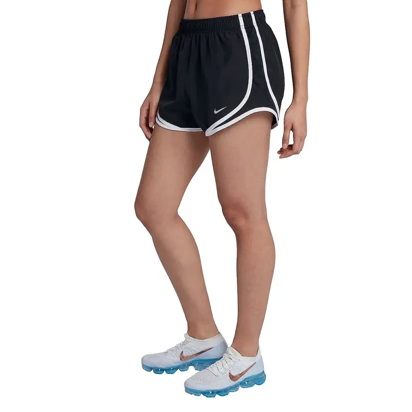 Nike Dri-Fit Tempo Running Shorts Black White Swoosh Womens XS Training Classic