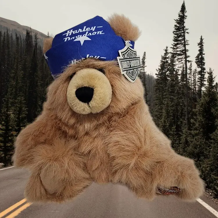 Vtg Harley Davidson Teddy Bear 9 In. Cavanah Brown 2000 Plush