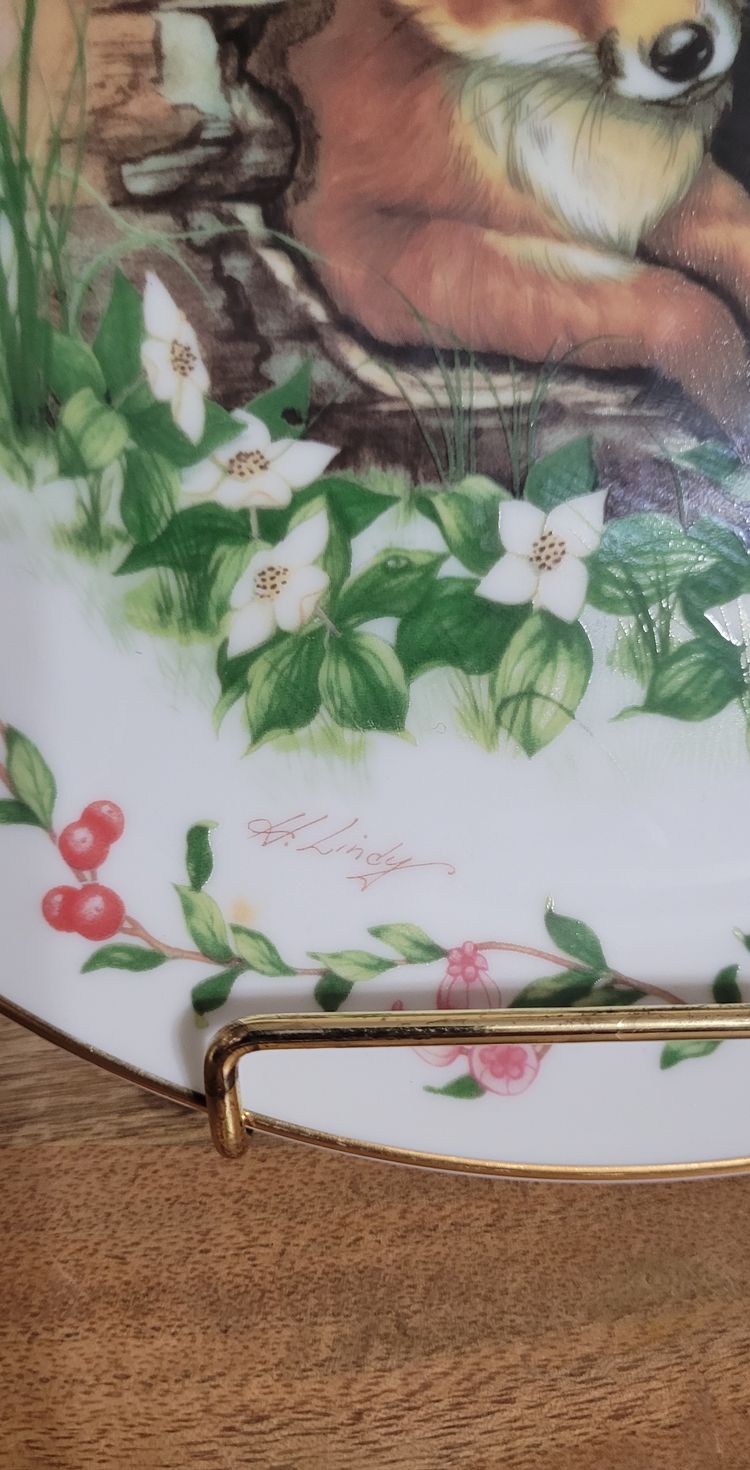 Baby Fox " Woodland Babies" Collector's Plate 9" round