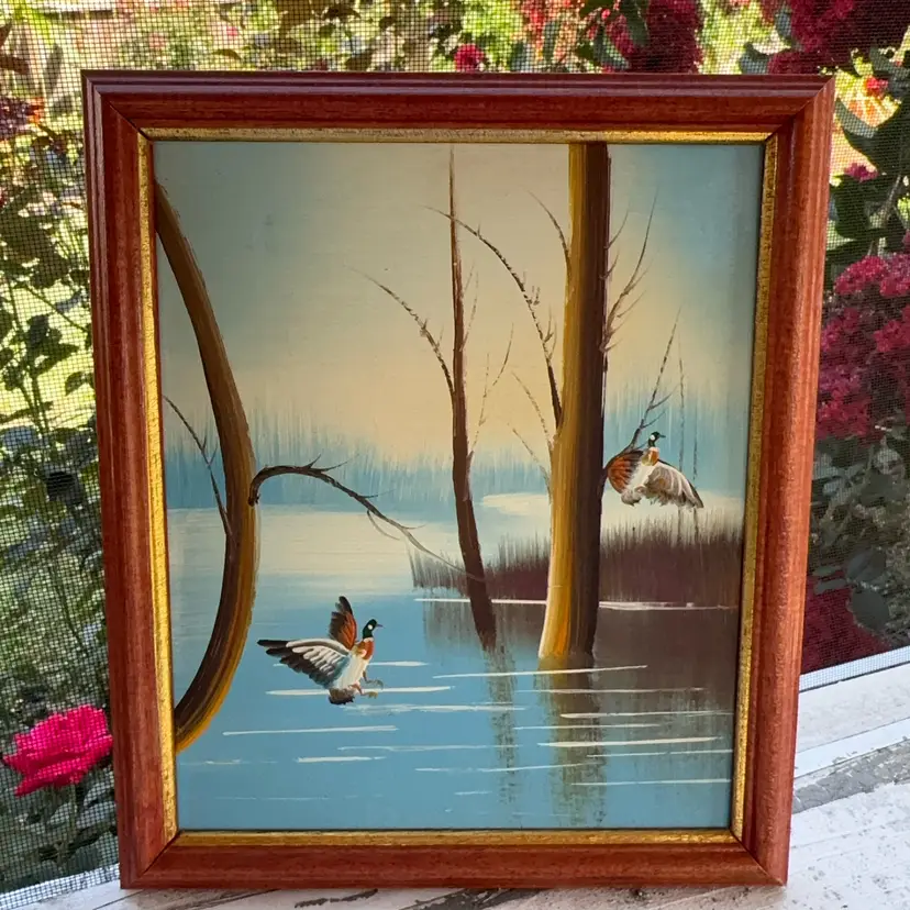 Vintage Original Duck Painting