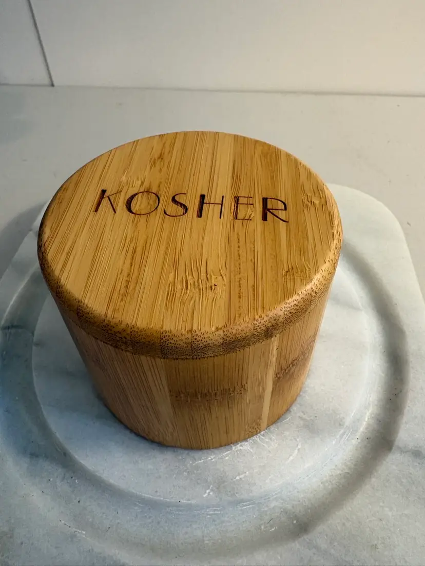 Kosher Lidded Salt Box By Totally Bamboo