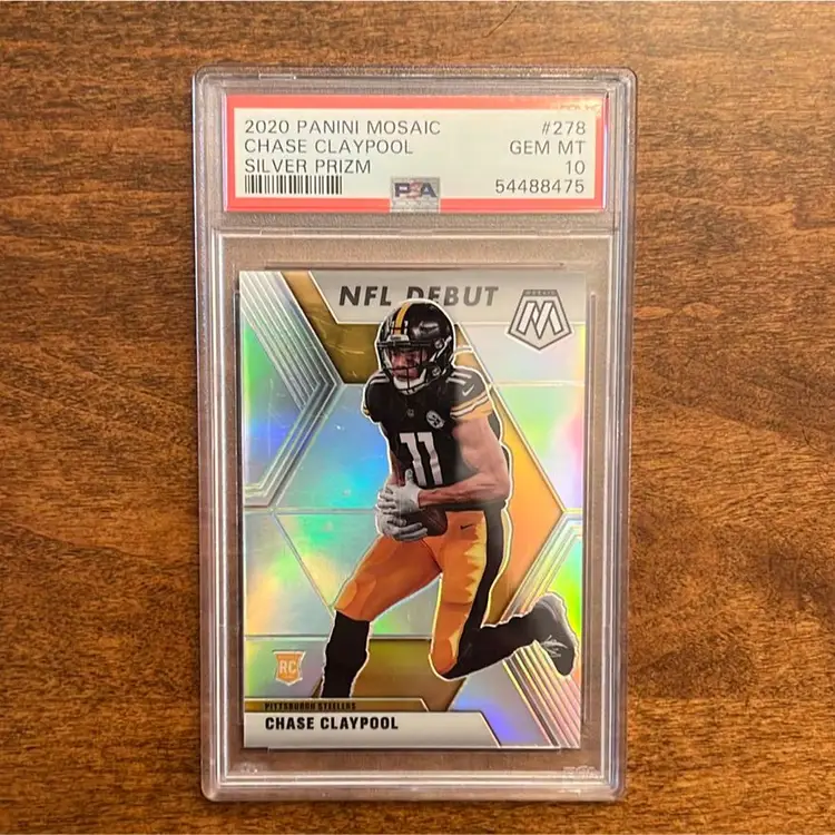 2020 Panini Mosaic Chase Claypool Silver Prizm NFL Debut Rookie Card RC #278 Graded PSA 10 Gem Mint