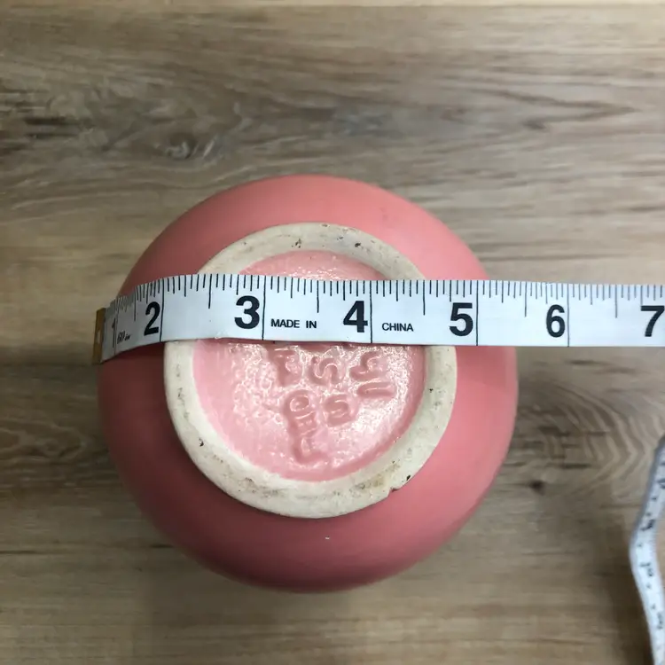 Vintage Red Wing Pottery Vase With Handle Pink Mid Century Modern Home Decor