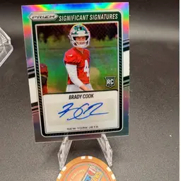 Brady Cook Signature Series Auto 2025 Prizm New York Jets