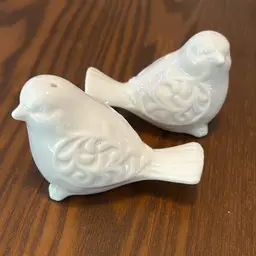 White Ceramic Bird Salt & Pepper From Pier 1