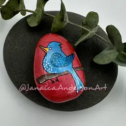 2144 Painted Stone Fridge Magnet