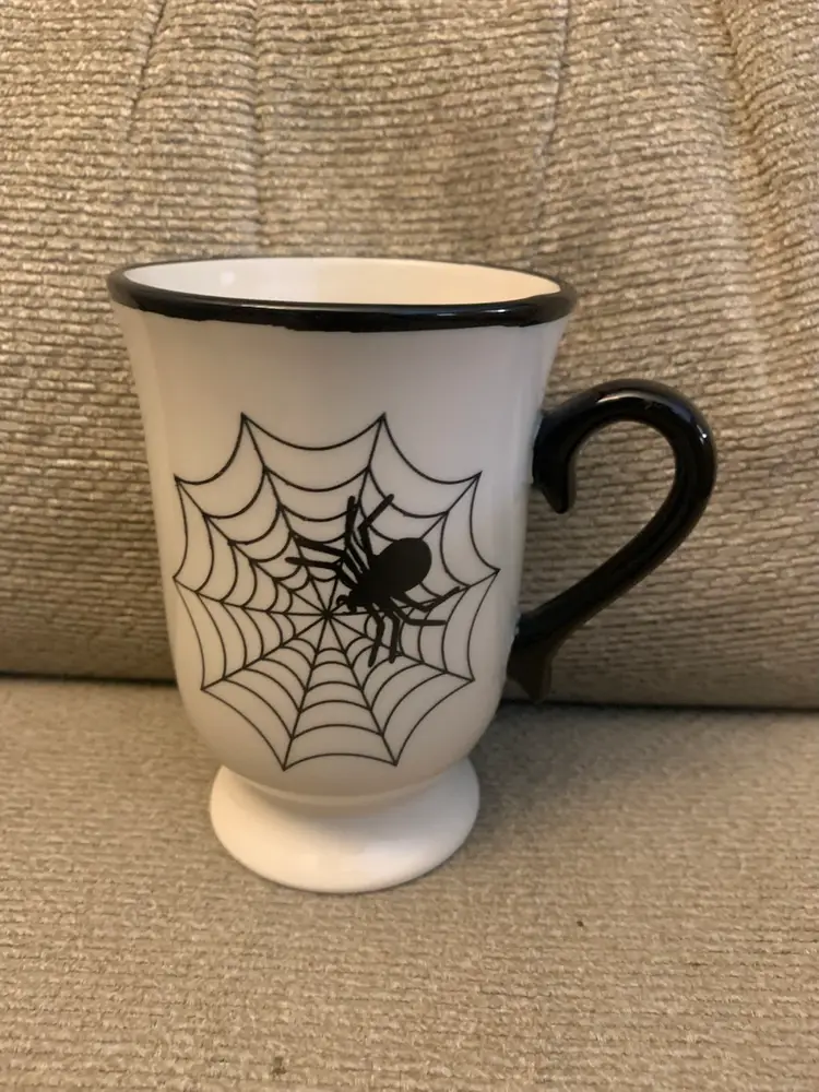 Spider Web Mug 4 X 3 1/4 X 4 3/4 Inches