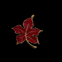 Red Leaf Brooch